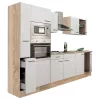 Yorki 300 konyhabútor sonoma tölgy korpusz,selyemfényű fehér fronttal