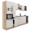 Yorki 300 konyhabútor sonoma tölgy korpusz,selyemfényű fehér fronttal
