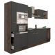 Yorki 300 konyhabútor yorki tölgy korpusz,selyemfényű antracit fronttal