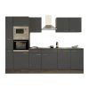 Yorki 300 konyhabútor yorki tölgy korpusz,selyemfényű antracit fronttal