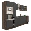 Yorki 300 konyhabútor yorki tölgy korpusz,selyemfényű antracit fronttal