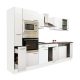 Yorki 310 konyhabútor fehér korpusz,selyemfényű fehér fronttal