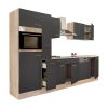 Yorki 310 konyhabútor sonoma tölgy korpusz,selyemfényű antracit fronttal