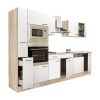 Yorki 310 konyhabútor sonoma tölgy korpusz,selyemfényű fehér fronttal