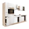 Yorki 310 konyhabútor sonoma tölgy korpusz,selyemfényű fehér fronttal