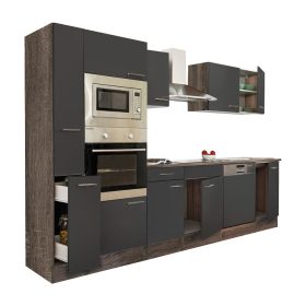 Yorki 310 konyhabútor yorki tölgy korpusz,selyemfényű antracit fronttal