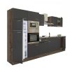 Yorki 330 konyhabútor yorki tölgy korpusz,selyemfényű antracit fronttal