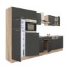 Yorki 340 konyhabútor sonoma tölgy korpusz,selyemfényű antracit fronttal
