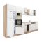 Yorki 340 konyhabútor sonoma tölgy korpusz,selyemfényű fehér fronttal
