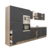 Yorki 360 konyhabútor sonoma tölgy korpusz,selyemfényű antracit fronttal