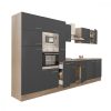 Yorki 360 konyhabútor sonoma tölgy korpusz,selyemfényű antracit fronttal