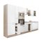 Yorki 360 konyhabútor sonoma tölgy korpusz,selyemfényű fehér fronttal polcos szekrénnyel
