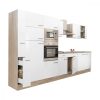 Yorki 360 konyhabútor sonoma tölgy korpusz,selyemfényű fehér fronttal