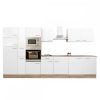 Yorki 360 konyhabútor sonoma tölgy korpusz,selyemfényű fehér fronttal