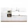 Yorki 360 konyhabútor sonoma tölgy korpusz,selyemfényű fehér fronttal