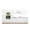 Yorki 360 konyhabútor sonoma tölgy korpusz,selyemfényű fehér fronttal