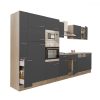Yorki 370 konyhabútor sonoma tölgy korpusz,selyemfényű antracit fronttal