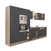 Yorki 370 konyhabútor sonoma tölgy korpusz,selyemfényű antracit fronttal