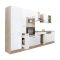 Yorki 370 konyhabútor sonoma tölgy korpusz,selyemfényű fehér fronttal polcos szekrénnyel