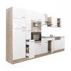 Yorki 370 konyhabútor sonoma tölgy korpusz,selyemfényű fehér fronttal