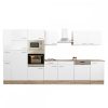 Yorki 370 konyhabútor sonoma tölgy korpusz,selyemfényű fehér fronttal