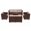 City Large 7 személyes kerti bútor garnitúra barna