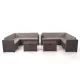 City Large 10 személyes sarok kerti bútor garnitúra barna