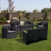 Nero IV Large 7 személyes kerti bútor garnitúra grafit