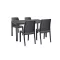 Hellda 4+1 kerti bútor garnitúra szett grafit
