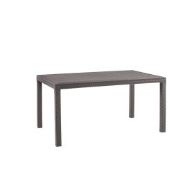 Hella műanyag kerti asztal cappuccino