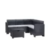 Nero 5 személyes kerti sarokgarnitúra grafit