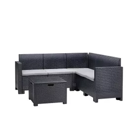 Nero 5 személyes kerti sarokgarnitúra grafit