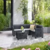 Nero 5 személyes kerti sarokgarnitúra grafit