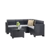 Nero 5 személyes kerti sarokgarnitúra grafit