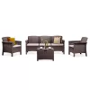 Venus 5 személyes kerti bútor garnitúra barna