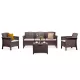 Venus 5 személyes kerti bútor garnitúra barna