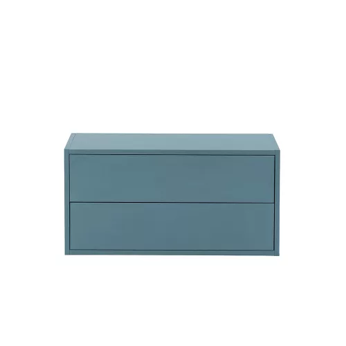 Boxie 2 fiókos fali szekrény 40x80x37 cm petrol kék