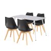 Ravena 4+1 étkező garnitúra fehér-fekete
