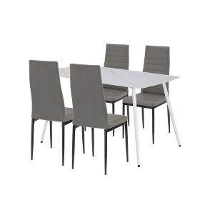 Renton 4+1 étkező garnitúra szürke-fekete