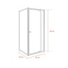 Flexi 90x90 cm sarokba szerelhető szögletes zuhanykabin zuhanytálca nélkül