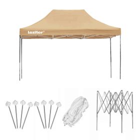 Összecsukható kerti pavilon 3x4,5 m bézs