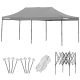 Összecsukható kerti pavilon 3x6 m szürke