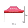 Összecsukható kerti pavilon 2,9x3,9x3 m piros