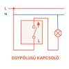 Nova egy áramkörös egypólusú kapcsoló 10A 250V 101 fehér kerettel