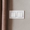 Nova kettős csillárkapcsoló 10A 250V 105 fehér kerettel