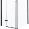 Long 100x80 fekete szögletes zuhanykabin tálca nélkül