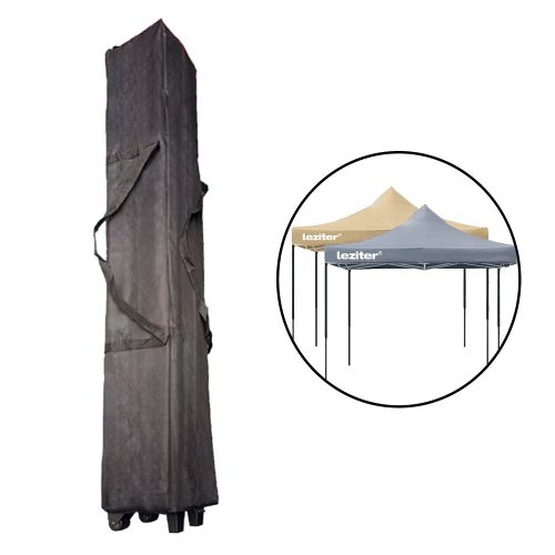 Kerti pavilon táska kerékkel 3x3 m fekete