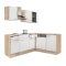 Yorki 220 sarok konyhabútor sonoma tölgy korpusz,selyemfényű fehér fronttal