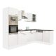 Yorki 280 konyhabútor fehér korpusszal, selyemfényű fehér fronttal