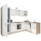 Yorki 280 sarok konyhabútor sonoma tölgy korpusz,selyemfényű fehér front alsó sütős elemmel alulagyasztós hűtős szekrénnyel
